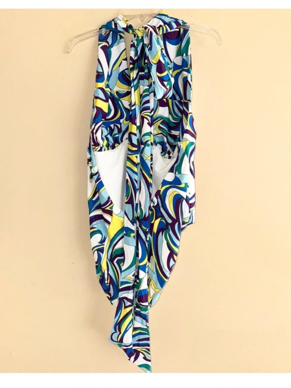 Express Blue Swirl Body Contour Swim Convertible Style One Piece Size XL NWT!